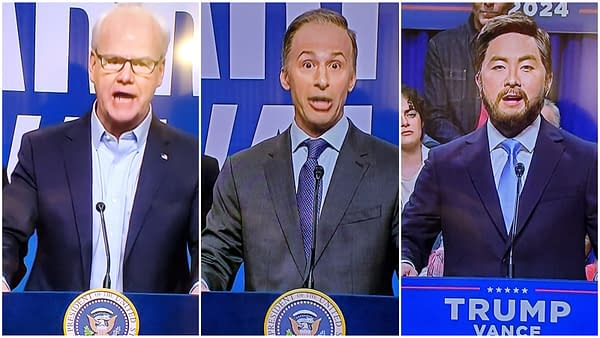 SNL 50 Sees Gaffigan as Walz, Samberg as Doug Emhoff, Yang as Vance