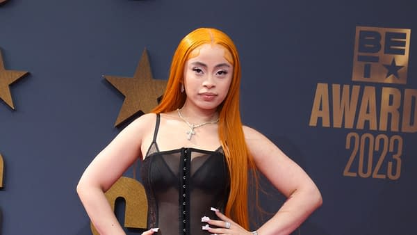 Ice Spice at the 2023 BET Awards Arrivals at the Microsoft Theater on June 25, 2023 in Los Angeles, CA, photo by Kathy Hutchins/Shutterstock.com.