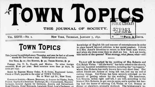 Town Topics, 1892.