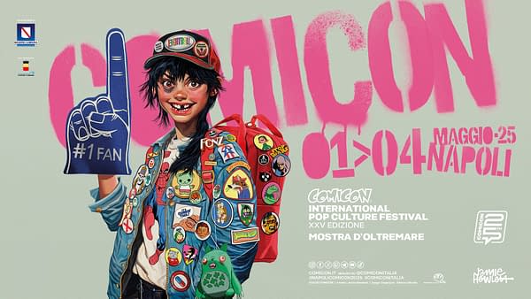 Jamie Hewlett's Festival Poster For Comicon Napoli 2025