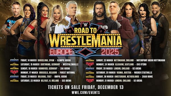 WWE Road to WrestleMania tour graphic