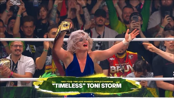 Timeless Toni Storm celebrates victory at AEW Collision: Grand Slam Australia