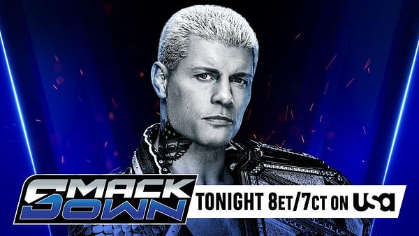 WWE SmackDown preview graphic featuring Cody Rhodes