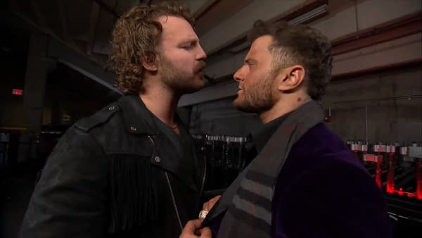 Hangman Page confronts MJF backstage on AEW Dynamite