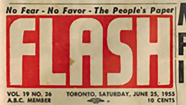 Flash tabloid, 1955 Toronto, published by Lou Ruby.