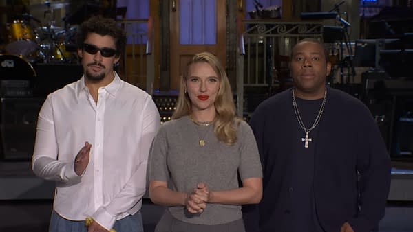 SNL 50 Promo: Johansson's Thinking Big; Bad Bunny's "Awesome" Summer