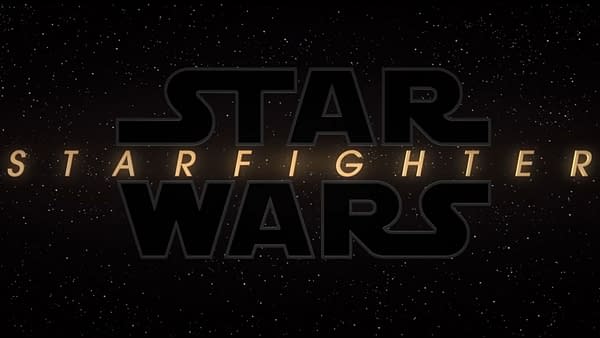 A stylized logo for 'Star Wars: Starfighter' featuring the words 'STAR WARS' in bold, prominent letters against a starry background, with 'STARFIGHTER' highlighted in a contrasting color.