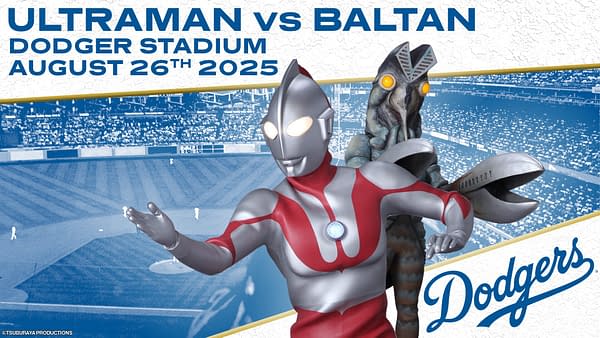 Ultraman Saved The First Pitch at Dodger Stadium Last Weekend