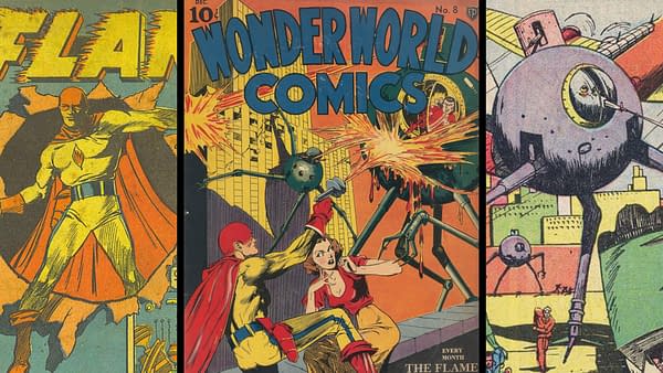 Wonderworld Comics #8 (Fox, 1939) featuring the Flame by Lou Fine.