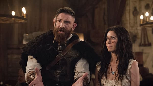 Ghosts S05E02: "Viking Wedding" Images: City Friends Call on Sam &#038; Jay