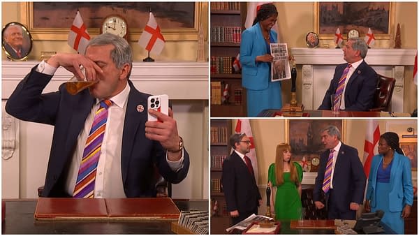 SNL UK Cold Open Tackles Starmer/Elections; Serafinowicz as Farage