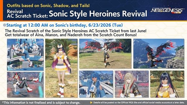 Phantasy Star Online 2 New Genesis Celebrates Sonic's 35th Anniversary