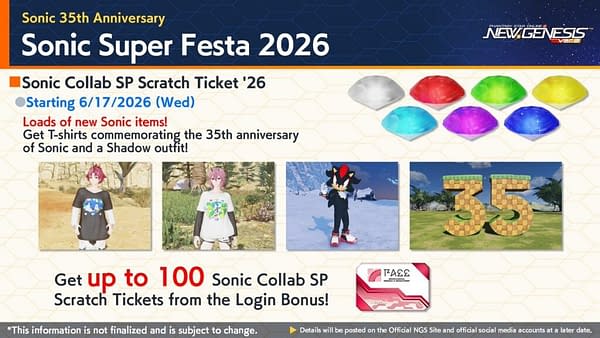 Phantasy Star Online 2 New Genesis Celebrates Sonic's 35th Anniversary