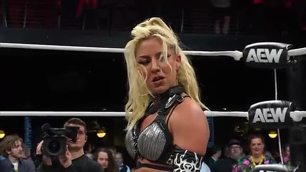 Thekla celebrates victory on AEW Collision