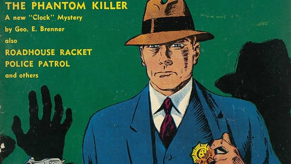 Detective Picture Stories #1 (Comics Magazine Company, 1936) featured image from the Bill Allison cover. A detective confronts the shadows of armed killers