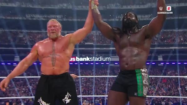 Brock Lesnar puts over Ona Femi after Hell in a Cell at WWE SummerSlam