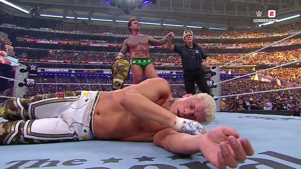 Cody Rhodes lies defeated at WWE SummerSlam