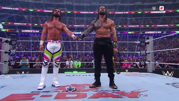 Seth Rollins reconciles with Roman Reigns at WWE SummerSlam