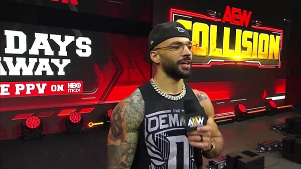 Ricochet watches AEW Collision