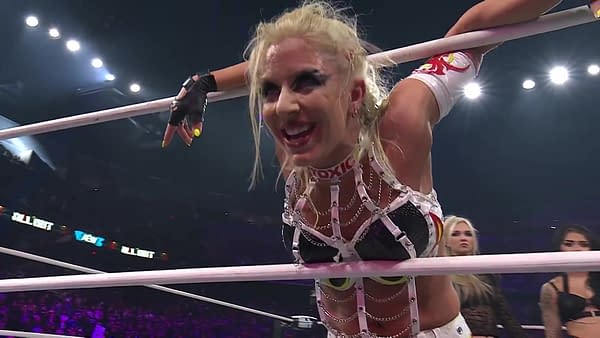 Thekla awaits Mercedes Moné after defeating Willow Nightingale at AEW All Out