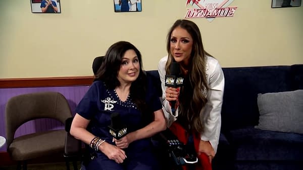 Rebel and Britt Baker host the Waiting Room on AEW Rebel Heart Dynamite