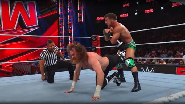 Chad Gable and Sami Zayn battle in a Gauntlet Match on WWE Raw