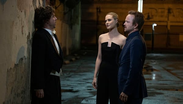 Caleb and Dolores want some answers on Westworld, courtesy of HBO.