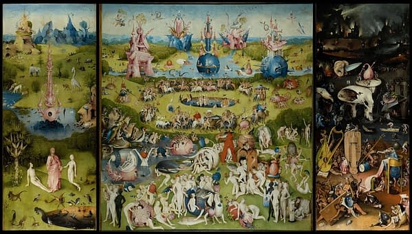 Hieronymus Bosch, The Garden of Earthly Delights (c.1490-1510, oil on oak panel)