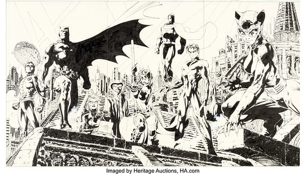 Jim Lee's Triple-Page Batman Spread Will Sell For Over $300,000