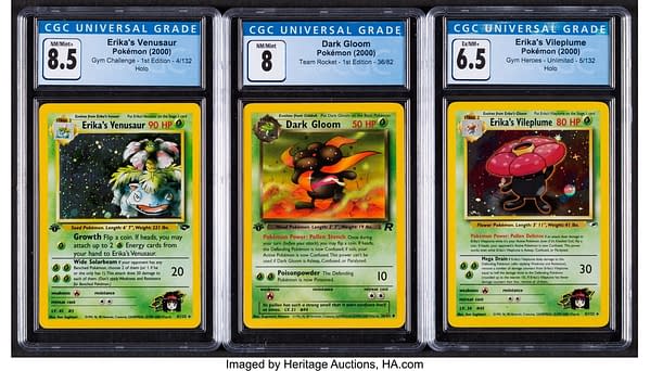 Pokémon cards up for bid. Credit: Heritage Auctions