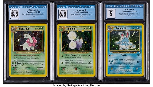 Neo Genesis Pokémon Cards. Credit: Heritage Auctions