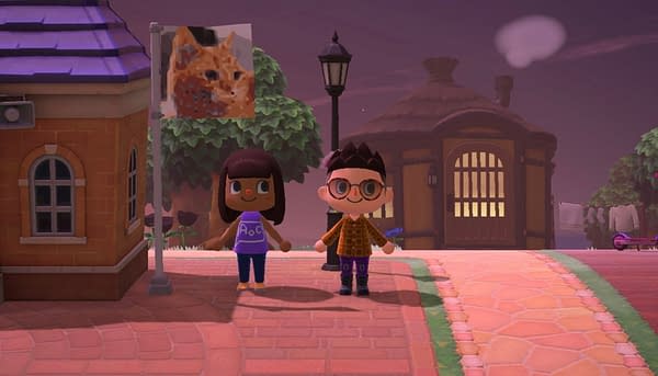 AOC in her purple shirt visiting random Animal Crossing islands, like this one from @DrewSilverberg.