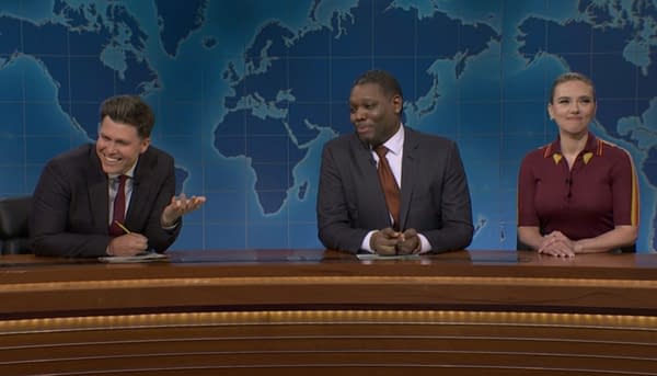 SNL: Johansson Joins Che & Jost for Season 50 Finale "Joke Swap"