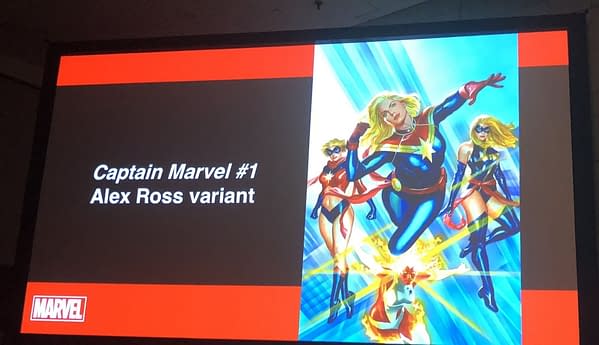 Alex Ross' Cover for Captain Marvel #1 in January