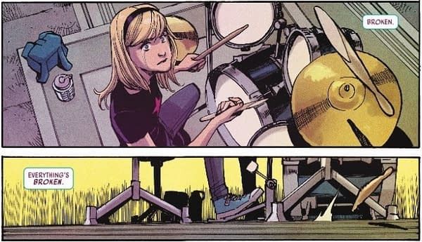 The Perils of Drumming with Spider-Strength in Next Week's Spider-Gwen: Ghost Spider #4