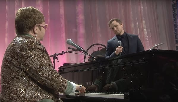 Sir Elton John, Taron Egerton Duet on 'Tiny Dancer' Post-Oscars
