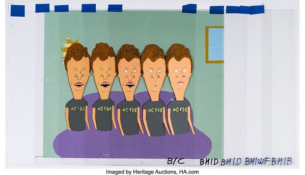MTV's Beavis and Butt-Head Production Cel Sequence and Animation Drawings Group of 4. Credit: Heritage