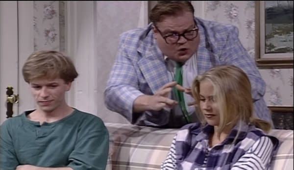 SNL: Christina Applegate Reflects Breaking on Chris Farley's Matt Foley