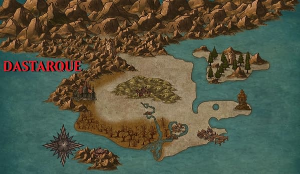 A map of the Dastarquean peninsula, generated via Inkarnate. Artist credit: Josh Nelson