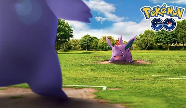 Party Hat Nidorino in Pokémon GO. Credit: Niantic