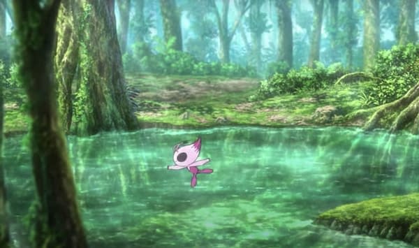 Shiny Celebi in Pokémon the Movie: Secrets of the Jungle. Credit: The Pokémon Company International