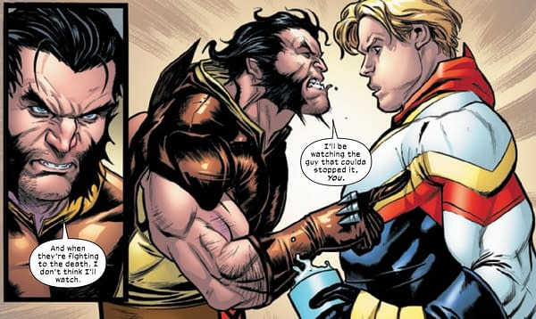 Wolverine As Captain Britain's Abusive Pimp In Marauders #14 Spoilers