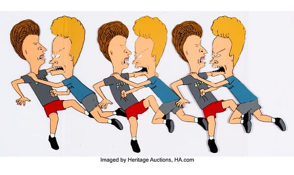 Beavis and Butt-Head "Murder Site" Production Cel Sequence of 3. Credit: Heritage Auctions
