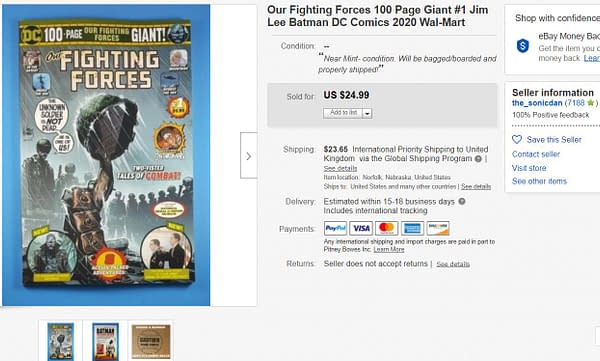 Jim Lee's Our Fighting Forces Giant #1 Sells For $25 on eBay.