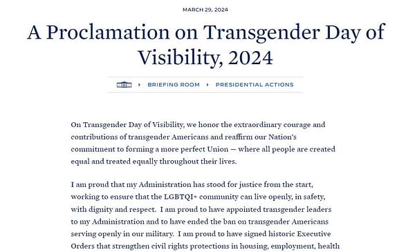 Easter Landed on Transgender Day of Visibility, Not Vice Versa