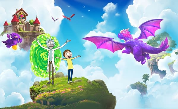 Rick and Morty revisit the world of Merge Dragons, courtesy of Zynga.