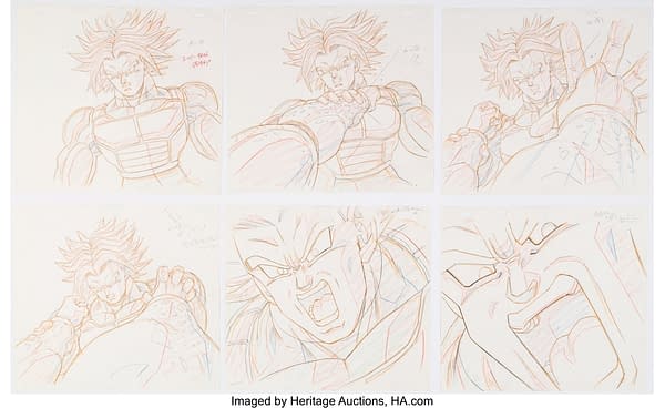 Dragon Ball Z "Saving Throw" Future Trunks and Perfect Cell Animation Drawing Sequence of 12. Credit: Heritage