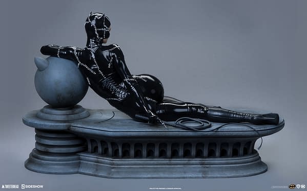 Batman Returns Catwoman Lounges Around with New Tweeterhead Statue