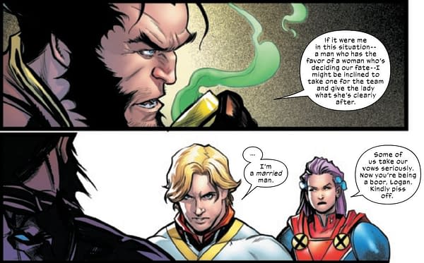 Wolverine As Captain Britain's Abusive Pimp In Marauders #14 Spoilers