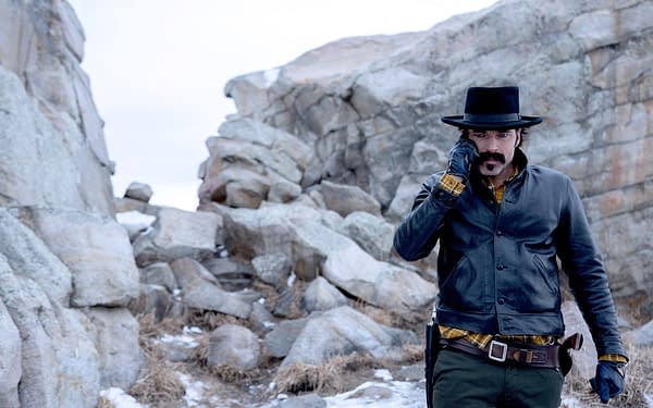 WYNONNA EARP -- "Holy War Part II" Episode 406 -- Pictured: Tim Rozon as Doc Holliday -- (Photo by: Michelle Faye/Wynonna Earp Productions, Inc./SYFY)